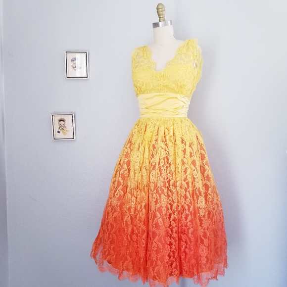 5s Lace Harou Fit And Flare Ombre Dress 
